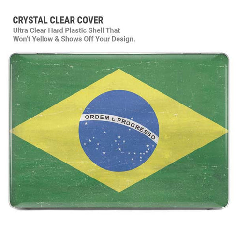 Brazil Flag Distressed MacBook Pro 14in (2021-24) Case plus Skin